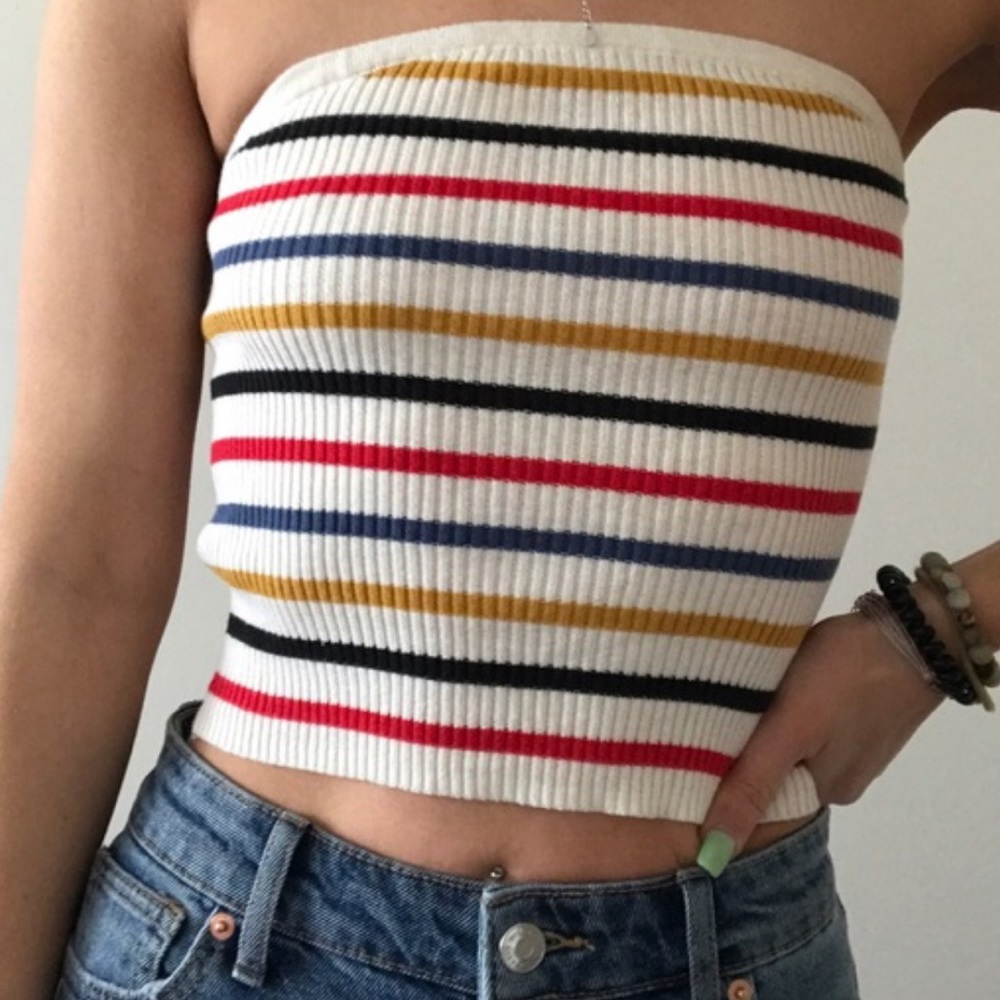 Never worn - American eagle striped tube top